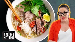 How To Make Vietnamese Beef Pho At Home  Marions Kitchen [upl. by Orianna]