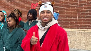 NLE Choppa Goes Christmas Caroling In Public [upl. by Tanney591]