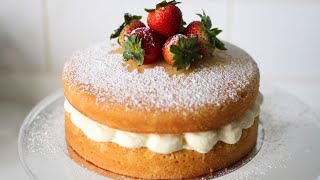 EASY VICTORIA SPONGE CAKE RECIPE [upl. by Sucul]