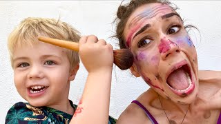 MY 3 YEAR OLD DOES MY MAKEUP [upl. by Annirac]