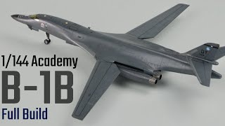 Rockwell B1B Lancer USAF 1144 Academy 12620 Full Build Video  RWO Models [upl. by Enella]