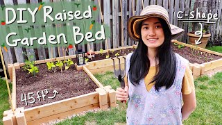 DIY Raised Garden Bed for Beginners Using Planter Blocks No Nails [upl. by Ayatan506]