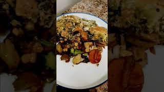 so delicious stuffed chicken and sautéed vegetables mentalhealing mentalhealth selfexpression [upl. by Lewls591]