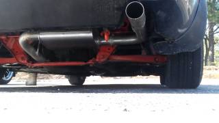 Thrush turbo muffler on miata [upl. by Ahsiugal]