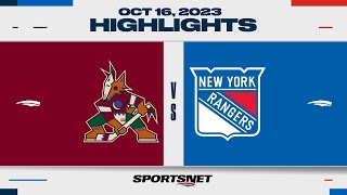 NHL Highlights  Coyotes vs Rangers  October 16 2023 [upl. by Haisa]