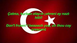 Istiklal Marsi  Turkey National Anthem English lyrics [upl. by Adnylam]