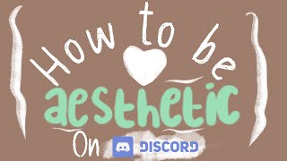 ☁️ how to be aesthetic on discord ☁️  Discord Tutorial [upl. by Ahsinal]