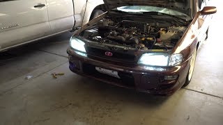 LED Headlight Bulb Install amp Review Impreza GC [upl. by Tuppeny525]