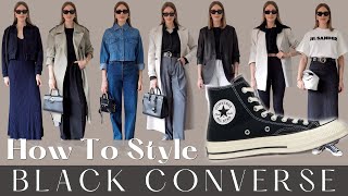 HOW TO STYLE BLACK CONVERSE HIGH TOPS  Vol1 Classic Wardrobe Essentials [upl. by Nisaj]