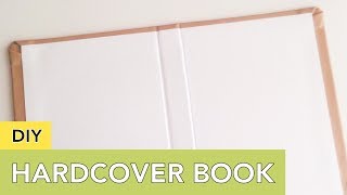 DIY Hardcover Book  For Your Journal Planner Album or Snail Mail [upl. by Yrallam301]