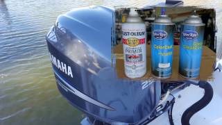 Yamaha Outboard Engine Cover Spray Can Painting [upl. by Attwood43]