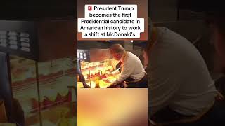 Doland Trump at Mc doland  motivation trendingshorts viralvideo viralshort trump [upl. by Soirtimid994]