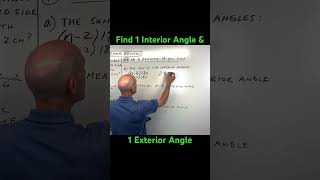 Find 1 Interior Angle and 1 Exterior Angle in a Regular Polygon [upl. by Yendyc]