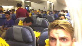 Man films inside cabin during emergency landing [upl. by Chapland]