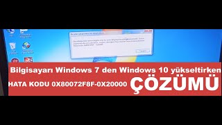 Hata Kodu 0x80072f8f 0x20000 ÇÖZÜMÜ  Windows 7 den Windows 10 yükseltirken bir hata oluştu 2022 [upl. by Ot]