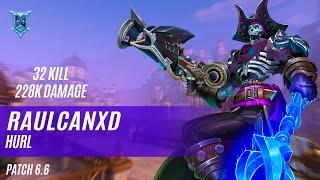 32 KILL 228K DAMAGE RAULCANXD DREDGE PALADINS COMPETITIVE DIAMOND HURL [upl. by Birchard]