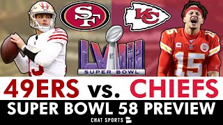 Super Bowl 58 Preview Chiefs vs 49ers Prediction Injury News Christian McCaffrey Patrick Mahomes [upl. by Faythe]