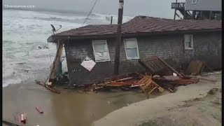 Another Rodanthe home collapses into the ocean Cape Hatteras officials say [upl. by Natam647]