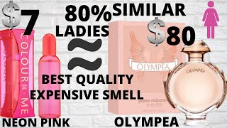 colour me neon pink perfume ladies full review expensive smell cheap price Pacco Rabanne olympea [upl. by Omixam196]