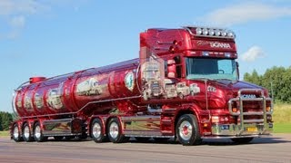 SCANIA TORPEDO V8 quotHISTORY OF SCANIAquot AWESOME AIRBRUSH SHOWTRUCK Nordic Trophy [upl. by Nylakcaj]