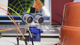 How to make a simple Radar system 4K using Arduino and UltraSonic Sensor [upl. by Aleakim]