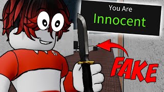 FAKE KNIFE MM2 TROLLING  Roblox [upl. by Rennug]