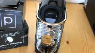 Pressogno Kaffeekapseln in der Nespresso Pixie Maschine von Krups [upl. by Clarise294]