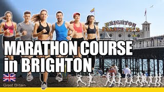 Marathon course at Brighton Marathon [upl. by Enoval]