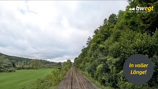 Führerstandsmitfahrt von Ulm nach Sigmaringen auf der Donautalbahn mit bwegt [upl. by Sidwell]