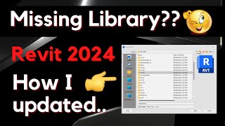 Missing Revit 2024 Content Library  How to update Revit 2024 Library [upl. by Henley170]