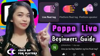 POPPO LIVE BEGINNERS GUIDE  LIVE FLOAT TAG IN POPPO APP  COCODP [upl. by Freda]