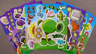 ToyASMR Decorate with Sticker Book Plants vs Zombies ❤️ paperdiy asmr plantsvszombies [upl. by Repotsirhc647]