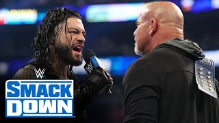 Roman Reigns emerges as next challenger for Universal Champion Goldberg SmackDown Feb 28 2020 [upl. by Anerev]