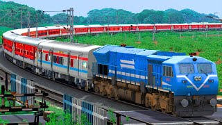 Train High Speed Crossing in Railway Gate  BUMPY RAILROAD  Train Simulator  Railwork  NTG GAMING [upl. by Katti]