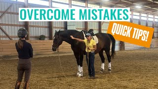 Dressage Resetting After a Mistake with Mindset Coach Nancy Lavoie [upl. by Hcra]