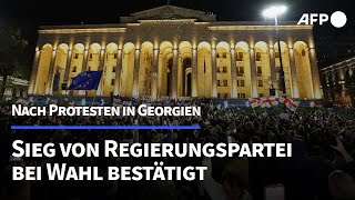 Georgien Neuauszählung bestätigt Wahlsieg von Regierungspartei  AFP [upl. by Tate]