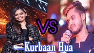 Kurbaan Hua Cover Song Shanmukha Priya vs Kunal shorts [upl. by Morette]