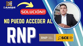 🚨 No se puede acceder al OSCE RNP para el trámite o registro de una Empresa  SOLUCIÓN 2024 [upl. by Caralie22]