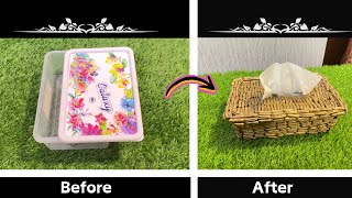 DIY  Crafting A Plastic Box In A Vintage Tissue Box [upl. by Stroud662]