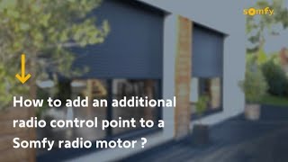 How to Add an Additional Radio Control Point to a Somfy Radio Motor [upl. by Ahsilahs]