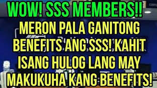 ALERT SSS MEMBERS OK ITO SSS MAGBIBIGAY NG CASH BENEFIT KAHIT ISANG CONTRIBUTION LANG ANG NAHULOG [upl. by Ecirtap]