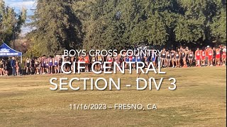 20231116 Boys XC  Div 3 CIF Central Section Championship  IHS [upl. by Nelrsa]