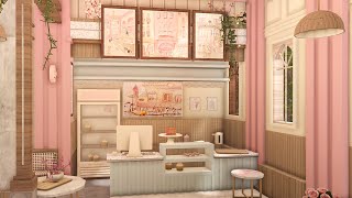 Building a Pink Coastal Cafe in Bloxburg [upl. by Naved]