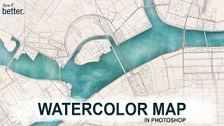 Watercolor Map Tutorial In Photoshop [upl. by Assilav]