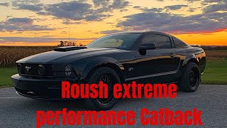 20052009 Mustang GTGT500 Roush Extreme Performance Catback exhaust [upl. by Oiracam187]