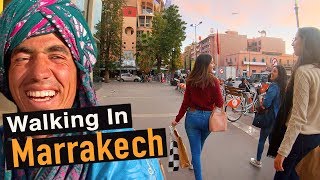 Walking Tour of Modern Marrakech — Morocco Africa Video Walk【4K】🇲🇦 [upl. by Genet]