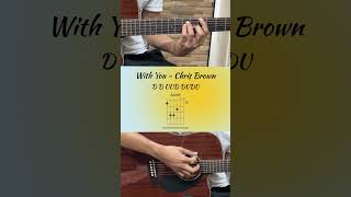 With You  Chris Brown  Guitar Tutorial  Chords  Strumming  Rajat Mahajan  shorts guitar [upl. by Lilly9]