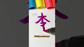 Surname 李  LǐChinese surname chinese lettering calligraphy [upl. by Severson914]