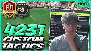 FIFA 22 4231 POST PATCH TOP 200 CUSTOM TACTICS amp PLAYER INSTRUCTIONS TO WIN MORE GAMES  FUT 22 [upl. by Eilsew]