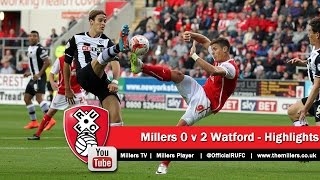 Rotherham 0 v 2 Watford  Championship Highlights 20142015 [upl. by Aranahs586]